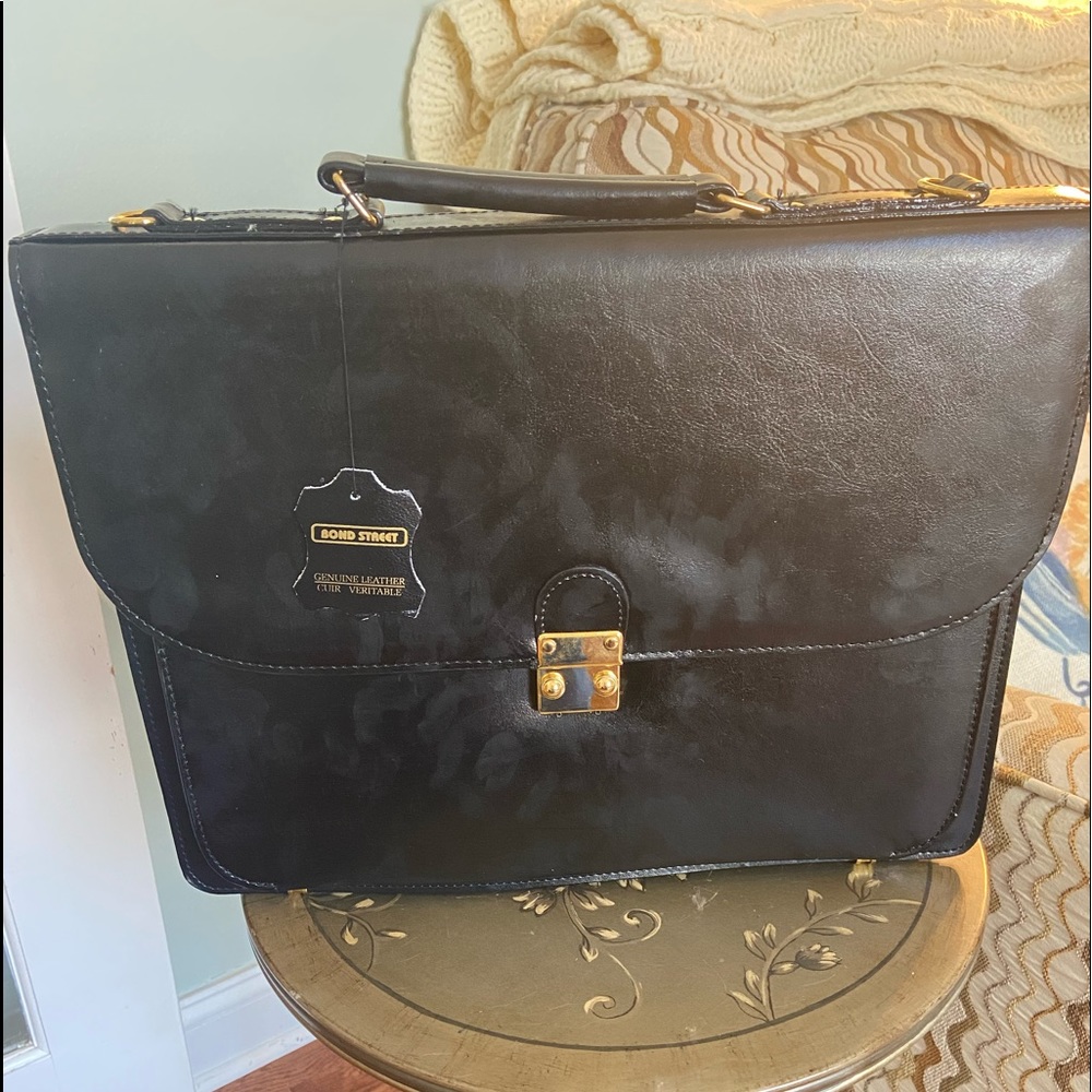 Leather briefcase NIB
